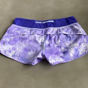 Women's Purple Tie-Dye Speed Up Shorts